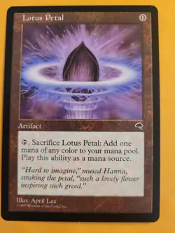MTG Magic the Gathering Lotus Petal (294/350) Tempest LP Artfiact Premodern Card - Image 1