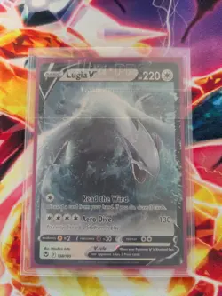 Lugia V 138/195 Swsh12: Sword & Shield - Silver Tempest Holo LP-mp pokemon card - Image 1