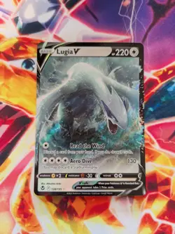 Lugia V 138/195 Swsh12: Sword & Shield - Silver Tempest Holo LP-mp pokemon card - Image 2