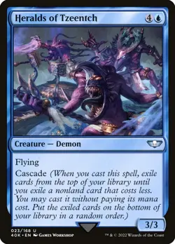 Heralds of Tzeentch 23 40K Uncommon Warhammer Demon Blue Cascade Workshop NM - Image 1