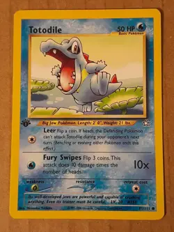 Pokemon Totodile 81/111 Neo Genesis 1st Edition LP-NM See Pictures - Image 1