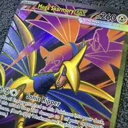 Pokemon Mega Skarmory EX 106/088 POR Ultra Rare Full Art Holo Card TCG - Image 2