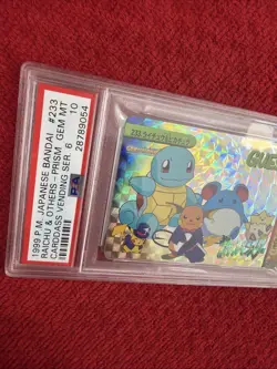 Pokemon Card Raichu Pikachu No. 233 Prism Carddass Vending Series 6 PSA 10 - Image 2