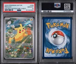 2024 POKEMON SVP EN-SV BLACK STAR PROMO #088 PIKACHU PALDEA ADVENTURE CHEST - Image 3