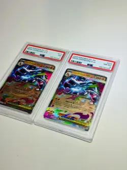 2x 2025 POKEMON PFL EN-PHANTASMAL FLAMES #013 MEGA CHARIZARD X EX PSA 8 & 6 - Image 2