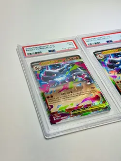 2x 2025 POKEMON PFL EN-PHANTASMAL FLAMES #013 MEGA CHARIZARD X EX PSA 8 & 6 - Image 3
