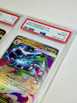 2x 2025 POKEMON PFL EN-PHANTASMAL FLAMES #013 MEGA CHARIZARD X EX PSA 8 & 6 - Image 4