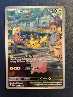 Pokemon Pikachu 173/165 Illustration Rare Scarlet Violet 151 2023 NM - Image 1