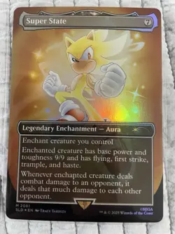 Magic the Gathering Secret Lair Sonic Rainbow Foil Super State - Image 1