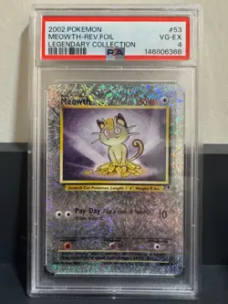 Meowth 53/110 Legendary Collection Reverse Holo 2002 Pokemon PSA 4 - Image 1