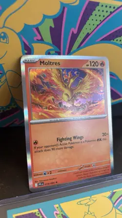 Pokemon TCG Moltres 014/094 Me02: Phantasmal Flames Holo Rare NM - Image 1