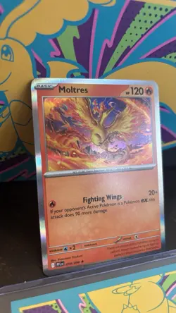 Pokemon TCG Moltres 014/094 Me02: Phantasmal Flames Holo Rare NM - Image 2