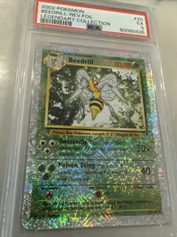 2002 POKEMON LEGENDARY COLLECTION #20 BEEDRILL-REVERSE FOIL PSA - Image 3