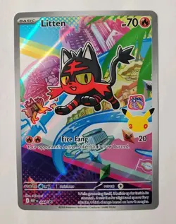 Litten MEP 044 - Illustration Rare Mega Evolution Promo Pokemon 30th Anniversary - Image 1