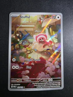 Pokemon TCG Stufful 154/132 - Mega Evolution - NM Illustration Rare FULL ART - Image 1