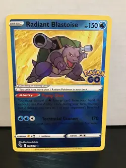 Radiant Blastoise 018/078 Pokemon GO Ultra Rare Holo - Image 1