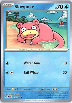 Slowpoke (Poke Ball Pattern) Common SV: Prismatic Evolutions 018/131 LP Pokemon - Image 1