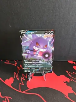 Pokemon Gengar v TCG Swsh08: Fusion Strike Holo Ultra Rare 156/264 - Image 1