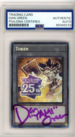 PSA Dan Green Signed Token: Yugi MP24-EN051 25th Anniversary Tin Yu-Gi-Oh! TCG - Image 1