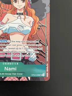 One Piece English OP02-036 Nami Alternate Art Super Rare - Image 4