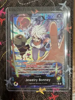 One Piece TCG OP15 -EB04 Jewelry Bonney Leader Alt Art EB04-001 NM Clean - Image 1