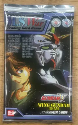 Gundam M.S. War Trading Card Game Wing Gundam Team 10 Card Booster Pack Sealed - Image 1