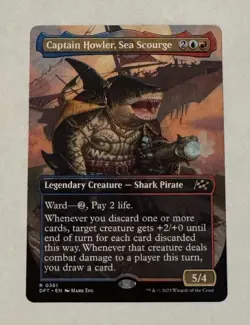 MTG Captain Howler, Sea Scourge - Borderless Aetherdrift LP - Image 1