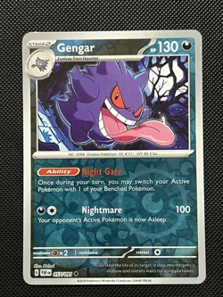 Pokemon Paldean Fates - Gengar - 057/091 - Uncommon REVERSE HOLO - M/NM - Image 2
