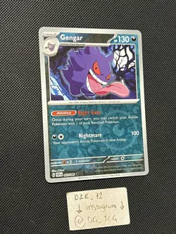 Pokemon Paldean Fates - Gengar - 057/091 - Uncommon REVERSE HOLO - M/NM - Image 3