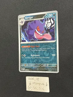 Pokemon Paldean Fates - Gengar - 057/091 - Uncommon REVERSE HOLO - M/NM - Image 4
