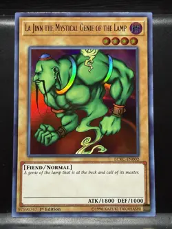 Yugioh La Jinn the Mystical Genie of the Lamp LCKC-EN002 Ultra Rare 1st Ed NM - Image 1