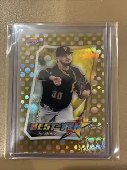 Paul Skenes 2025 Bowman’s Best, Best-Tek Case Hit Gold /50 Color Match - Image 1