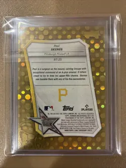 Paul Skenes 2025 Bowman’s Best, Best-Tek Case Hit Gold /50 Color Match - Image 2