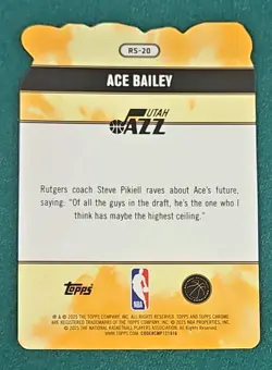 2025-26 Topps Chrome ROCK STARS Ace Bailey RS-20 ROOKIE RC NBA CASE HIT SSP - Image 2