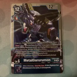 Digimon Card Game MetalGarurumon BT22-026 R Cyber Eden - Image 1