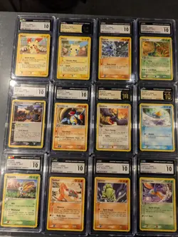 Pokemon Pop Series 1 Card Lot Of 12 CGC 10 Graded Cards - Image 1