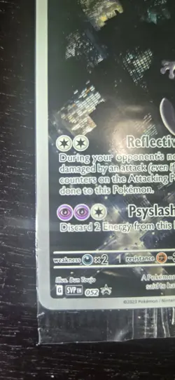 Pokemon Mewtwo TCG Promo Card 052/151 New Sealed - Image 5