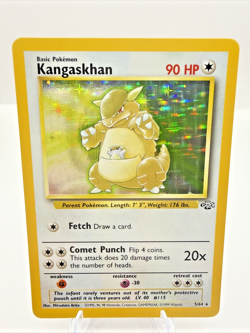 Pokemon TCG Kangaskhan Jungle Holo Card 5/64 Unlimited Rare, LP/NM Condition - Image 1