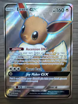 Pokemon Eevee GX Full Art Promo Holo SM242 SM Set Basic HP 160 Card - Image 1