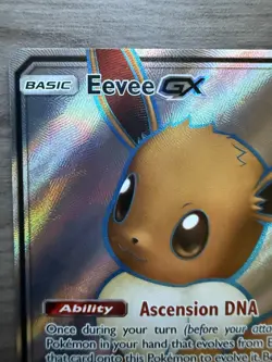 Pokemon Eevee GX Full Art Promo Holo SM242 SM Set Basic HP 160 Card - Image 2