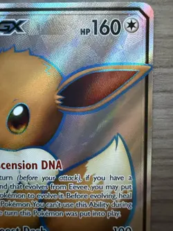 Pokemon Eevee GX Full Art Promo Holo SM242 SM Set Basic HP 160 Card - Image 3