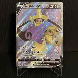 Aegislash V - 177/185 - Pokemon Vivid Voltage Sword & Shield Full Art Card NM - Image 1