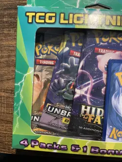 Pokemon TCG Lightning Set 4 Pack Booster Box - Unbroken Bonds Hidden Fates + 97712544540 - Image 5