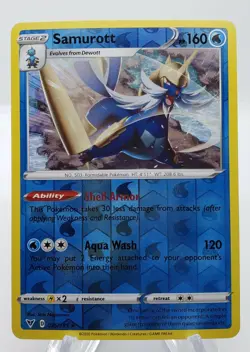 Samurott Reverse Holo Rare - 035/185 - Pokemon Card Vivid Voltage NM - Image 1