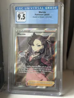 Marnie 200/202 CGC 9.5 blue label graded pokemon tcg card gem mint - Image 1
