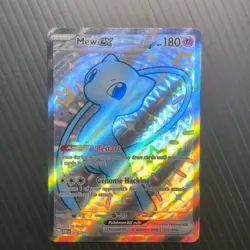 Pokemon Mew ex 216/091 SV: Paldean Fates Shiny Ultra Rare Full Art Holo 180 HP - Image 1