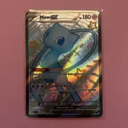 Pokemon Mew Ex Shiny Ultra Rare Full Art Holo 216/091 SV: Paldean Fates 180 HP - Image 1