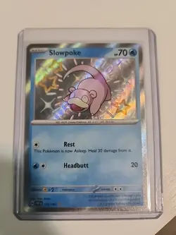Pokemon TCG Slowpoke 116/091 Sv: Paldean Fates Holo Shiny Rare - Image 1