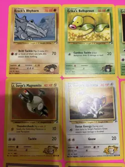 Lot Of 12 Pokemon Gym Heroes Cards- Vintage 2000 Wizards Of The Coast, NM-HP - Image 2