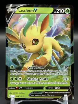 Pokemon TCG Leafeon V 013/159 Crown Zenith Ultra Rare English 2023 NM - Image 1